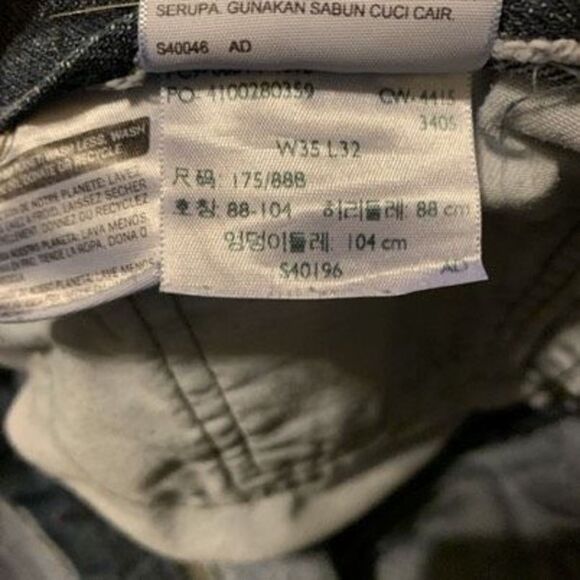 Levi’s 514 Slim Straight Size 35x32 Men’s Jeans - Picture 6 of 9